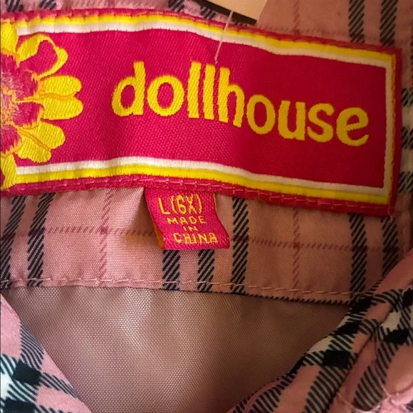 Dollhouse Pink Plaid Kids Jacket - Picture 3 of 8